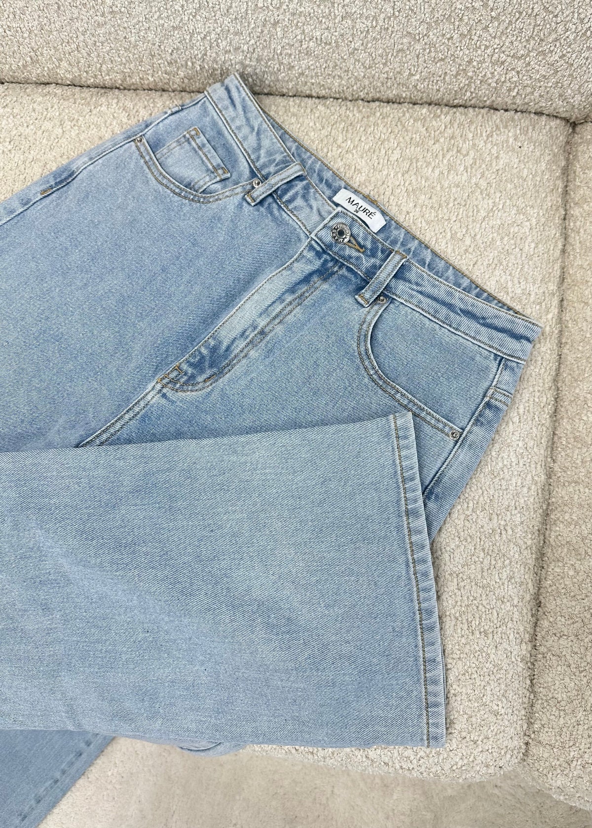 High waist wide leg jeans light blue (tall)