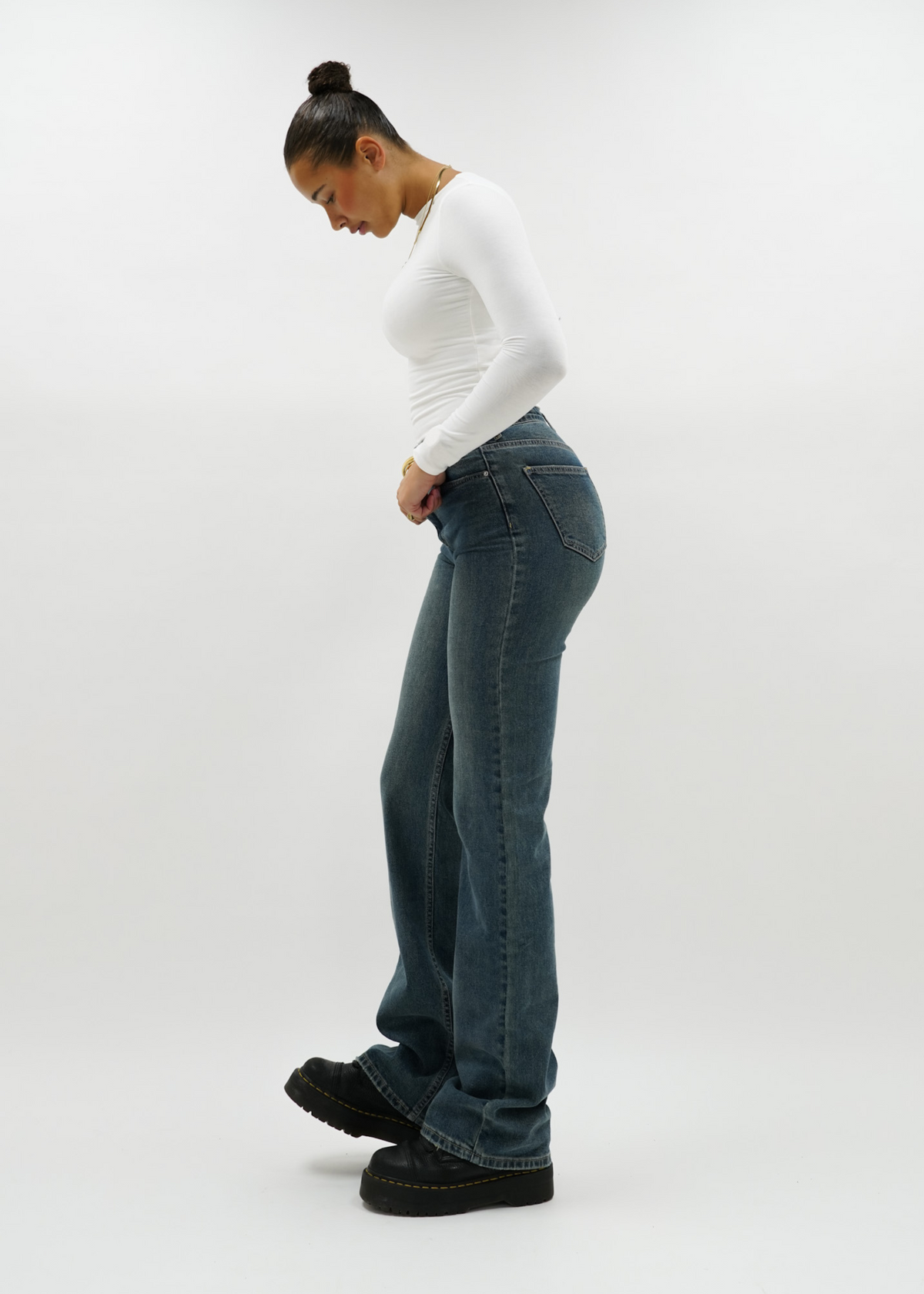 High waist wide leg jeans vintage blue (tall)
