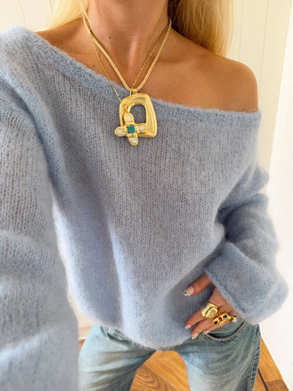 Scandivv fluffy knit - Baby blue