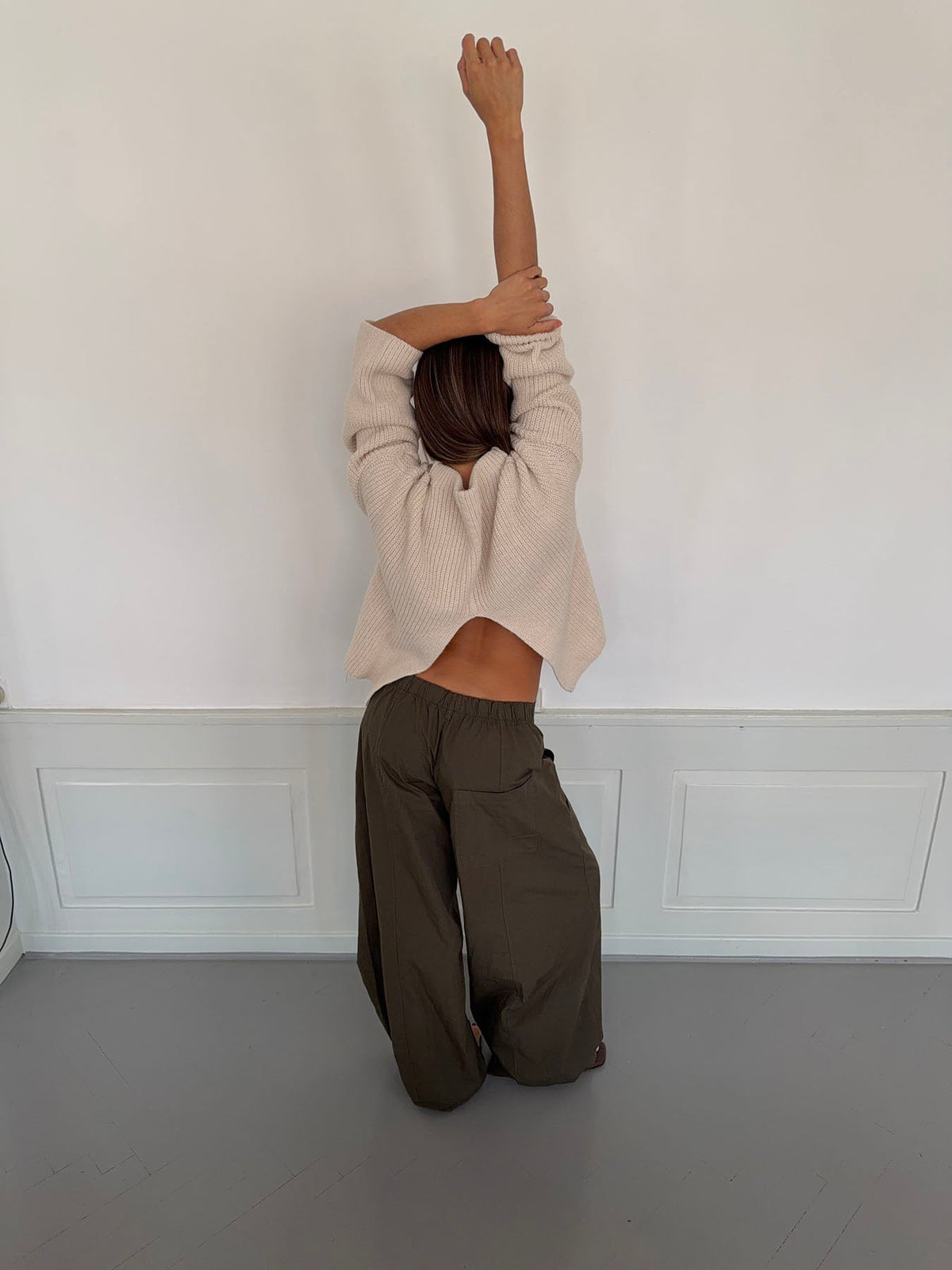 Cholana knit with open back - Beige